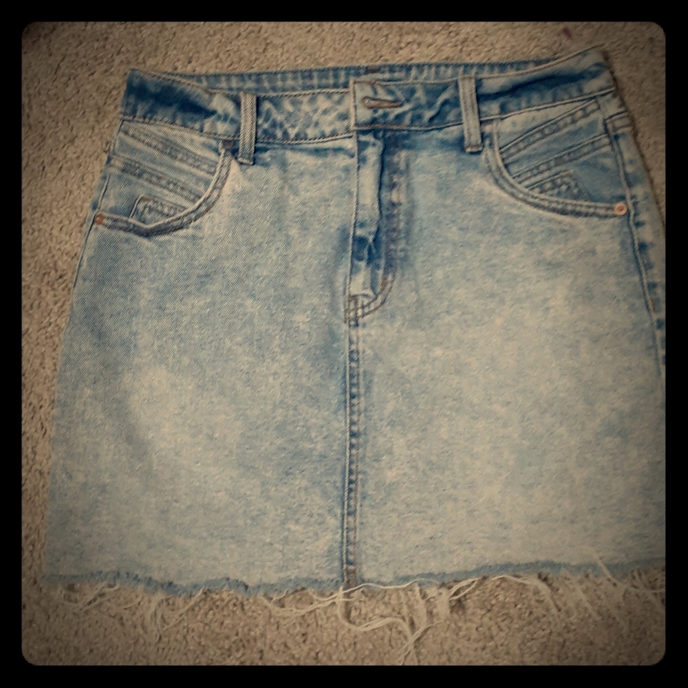 Denim mini skirt